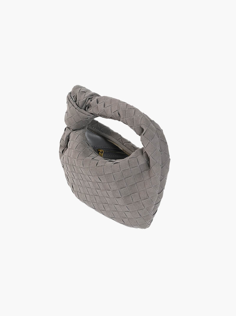 Women's Mini Suede Crossbody Bag – Braided Fashion Bag – Ilyse