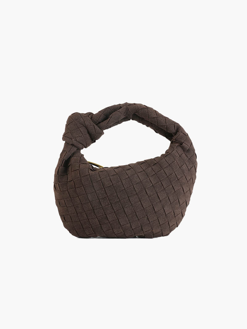 Women's Mini Suede Crossbody Bag – Braided Fashion Bag – Ilyse