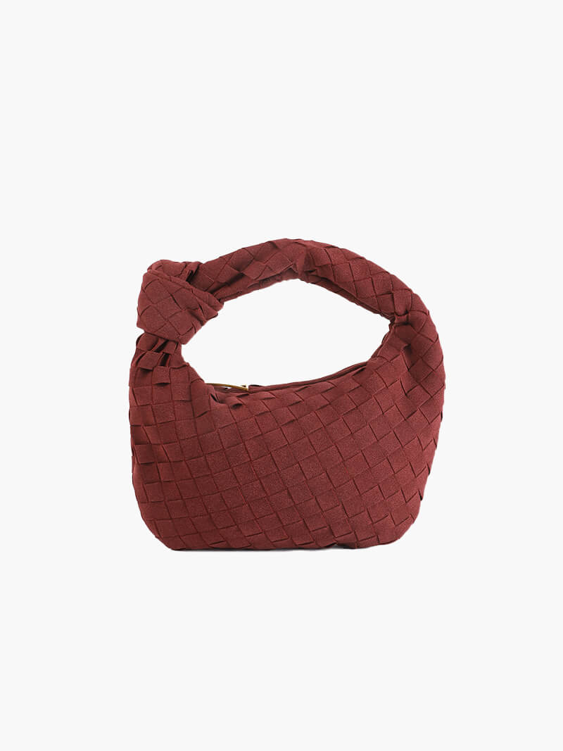 Women's Mini Suede Crossbody Bag – Braided Fashion Bag – Ilyse