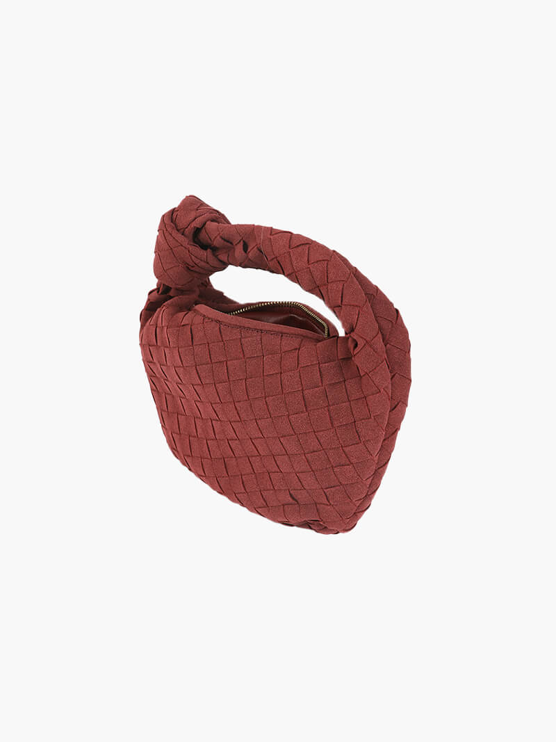 Women's Mini Suede Crossbody Bag – Braided Fashion Bag – Ilyse