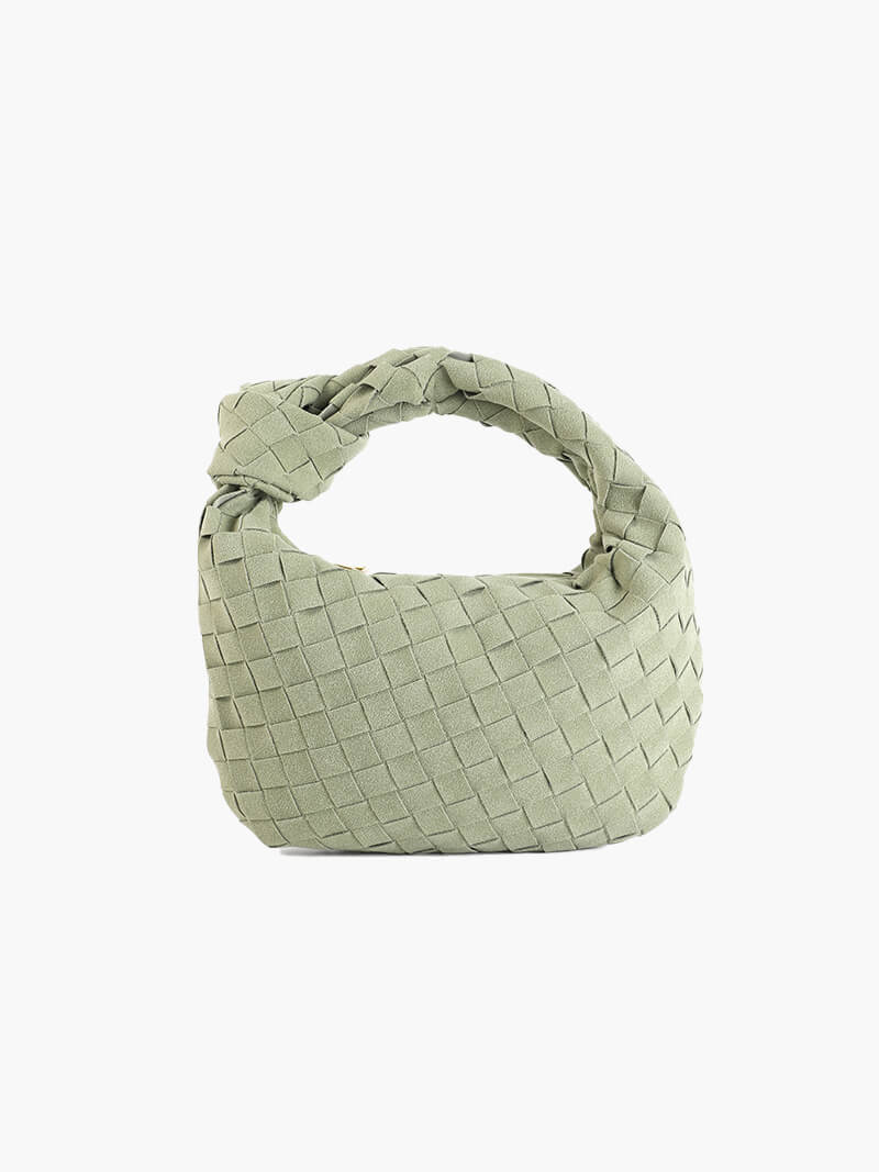 Women's Mini Suede Crossbody Bag – Braided Fashion Bag – Ilyse
