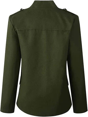 Women's Stand Collar Blazer – Classic Work Blazer – Claire