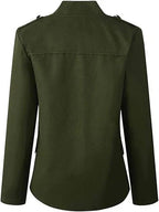 Women's Stand Collar Blazer – Classic Work Blazer – Claire