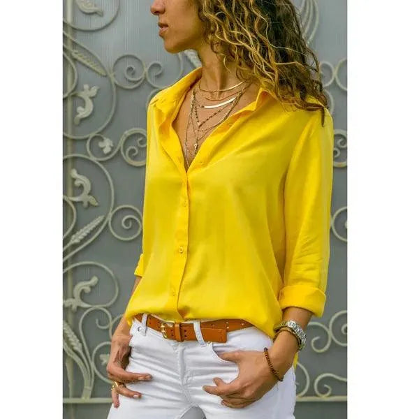 Women’s Long Sleeve Blouse – Stylish Everyday Blouse – Julia