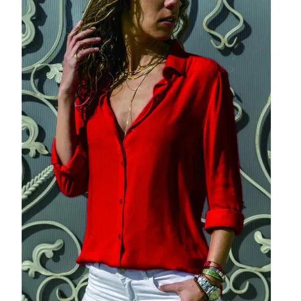 Women’s Long Sleeve Blouse – Stylish Everyday Blouse – Julia