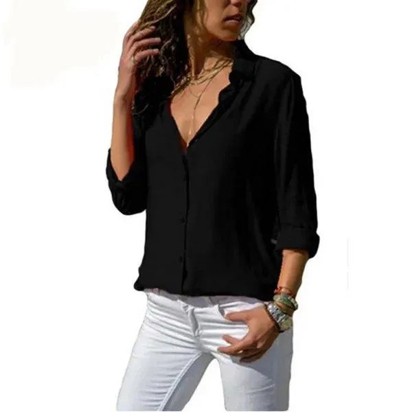 Women’s Long Sleeve Blouse – Stylish Everyday Blouse – Julia