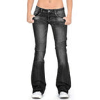 Women's Low Rise Flare Jeans – Vintage Flared Denim Jeans