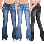 Women's Low Rise Flare Jeans – Vintage Flared Denim Jeans