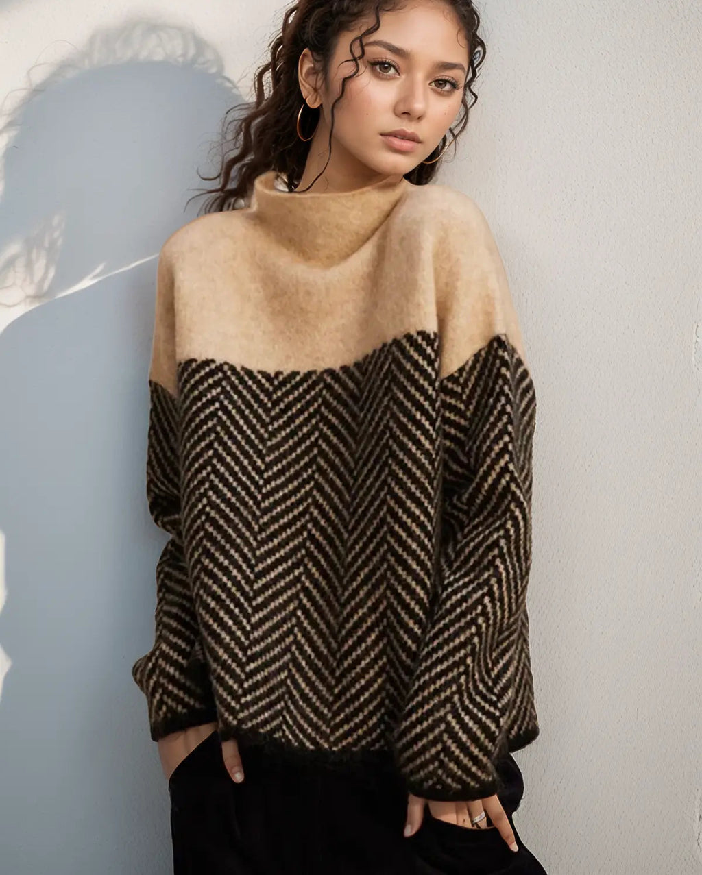 Women's Slim Fit Turtleneck Sweater – Fine Knit Base Layer