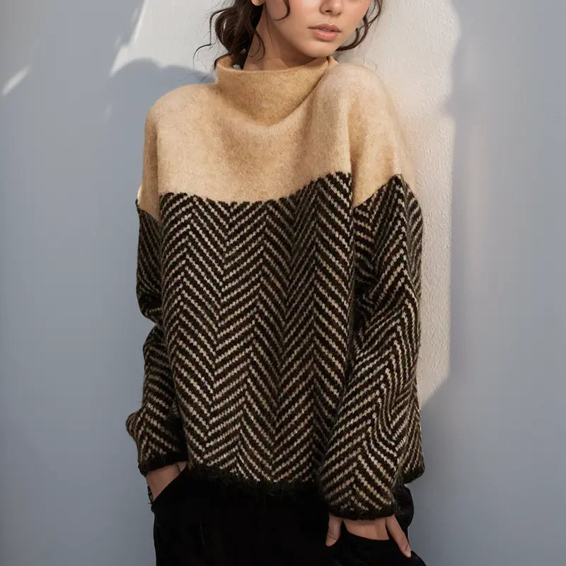 Women's Slim Fit Turtleneck Sweater – Fine Knit Base Layer