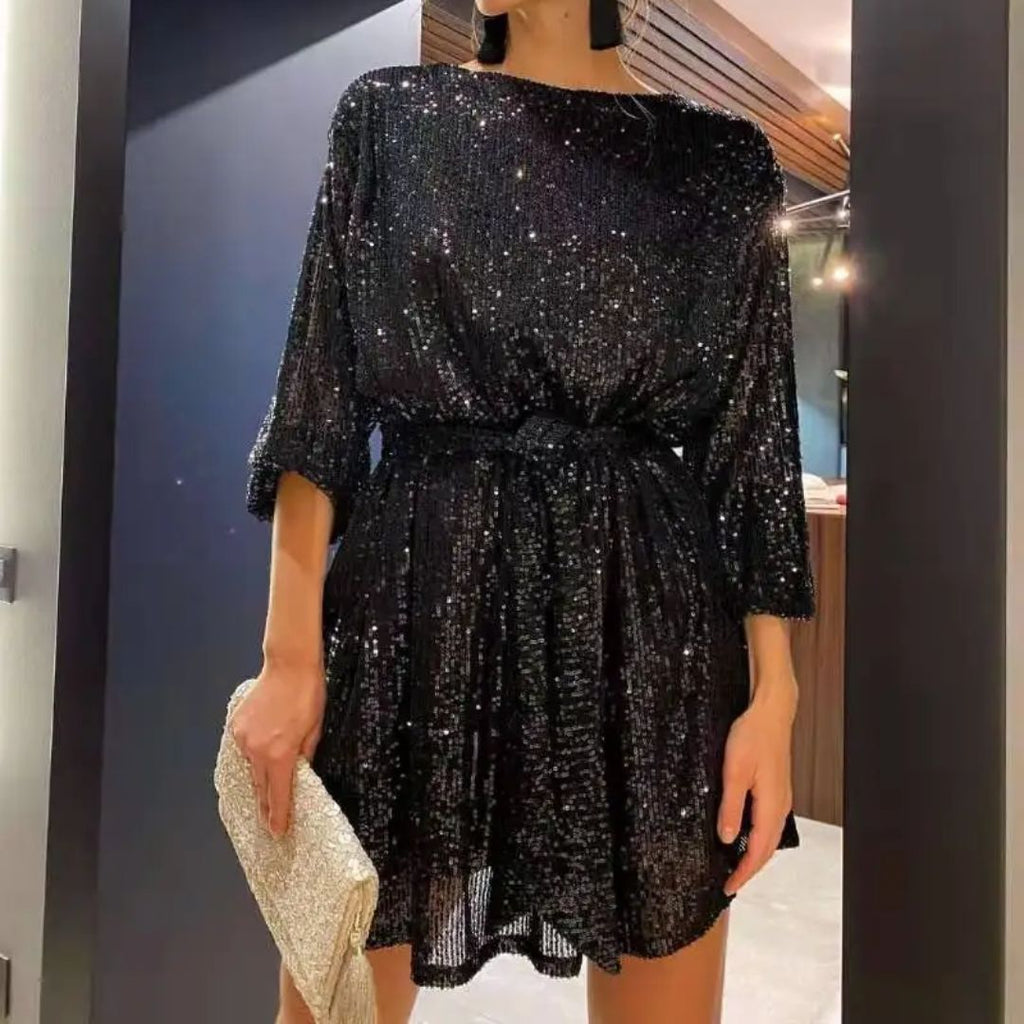 Women's Glitter Evening Dress – Sparkly Formal Party Dress