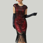 Women's Gatsby Glitter Dress – Vintage Sparkle Party Dress