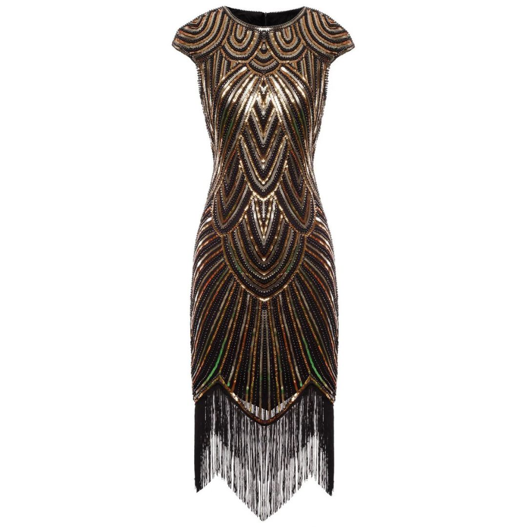 Women's Gatsby Glitter Dress – Vintage Sparkle Party Dress