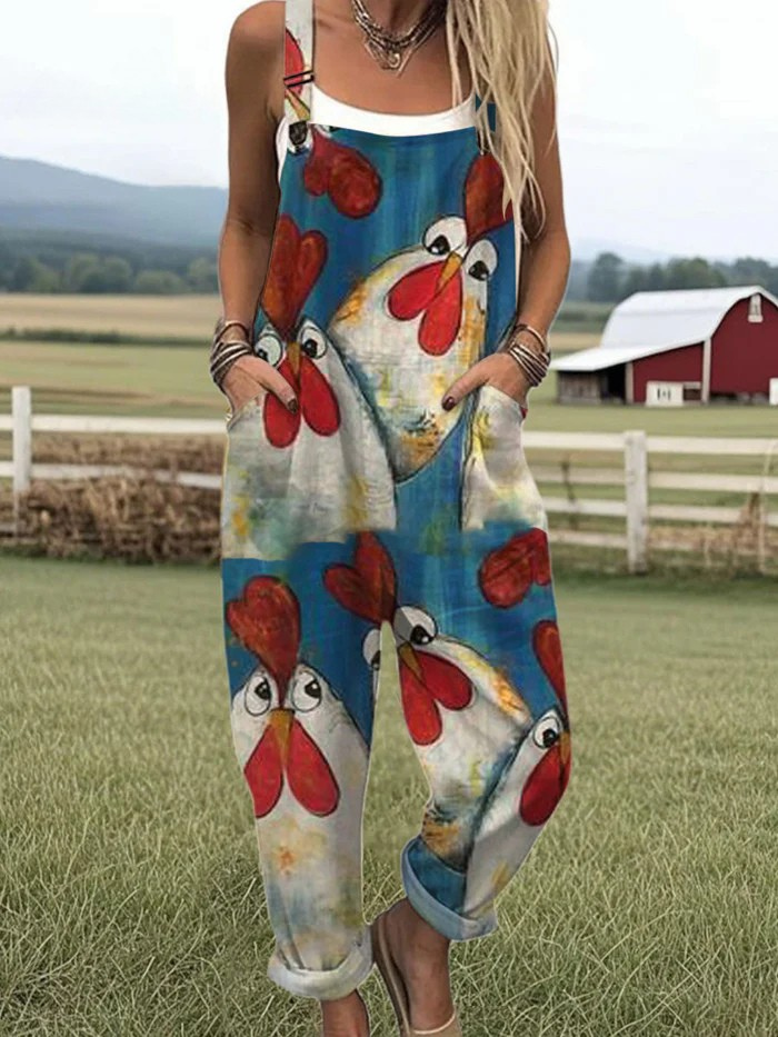 Women's Printed Jumpsuit – Summer Casual Jumpsuit – Daisy