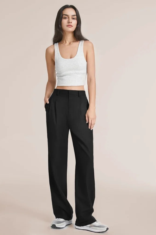 Women's Flowy Wide Leg Pants – High Waist Dress Trousers