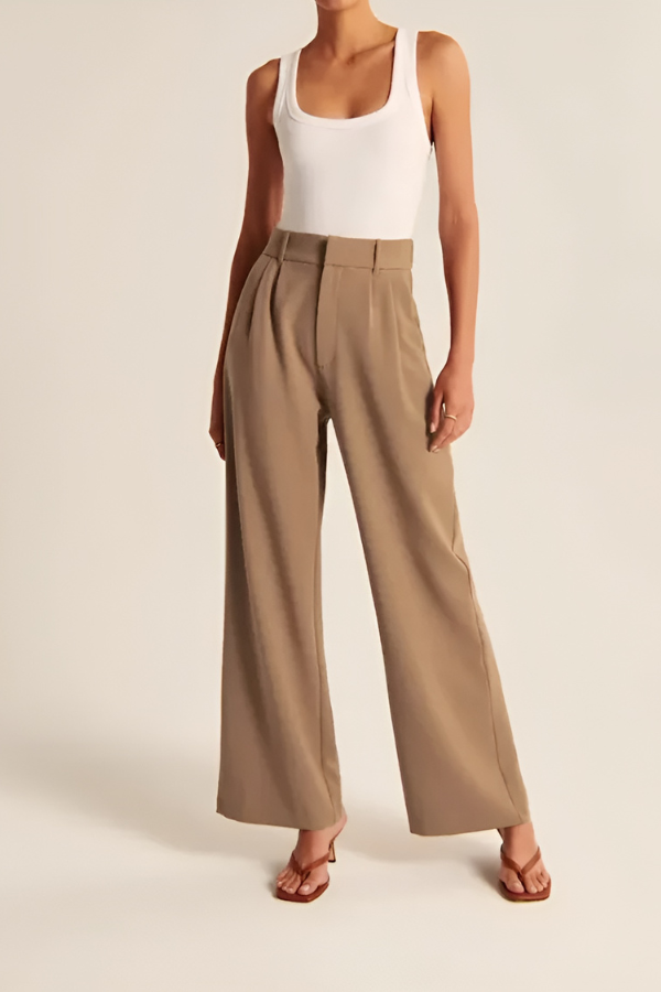 Women's Flowy Wide Leg Pants – High Waist Dress Trousers