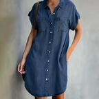 Women's Midi Dress – Casual Denim Look Dress – Mireya
