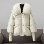 Women's Fur Collar Puffer Jacket – Longline Quilted Winter Jacket