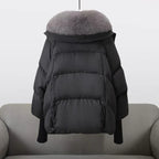 Women's Fur Collar Puffer Jacket – Longline Quilted Winter Jacket