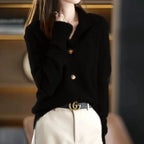 Women's Longline Button Cardigan – Oversized Ribbed Layering Cardigan