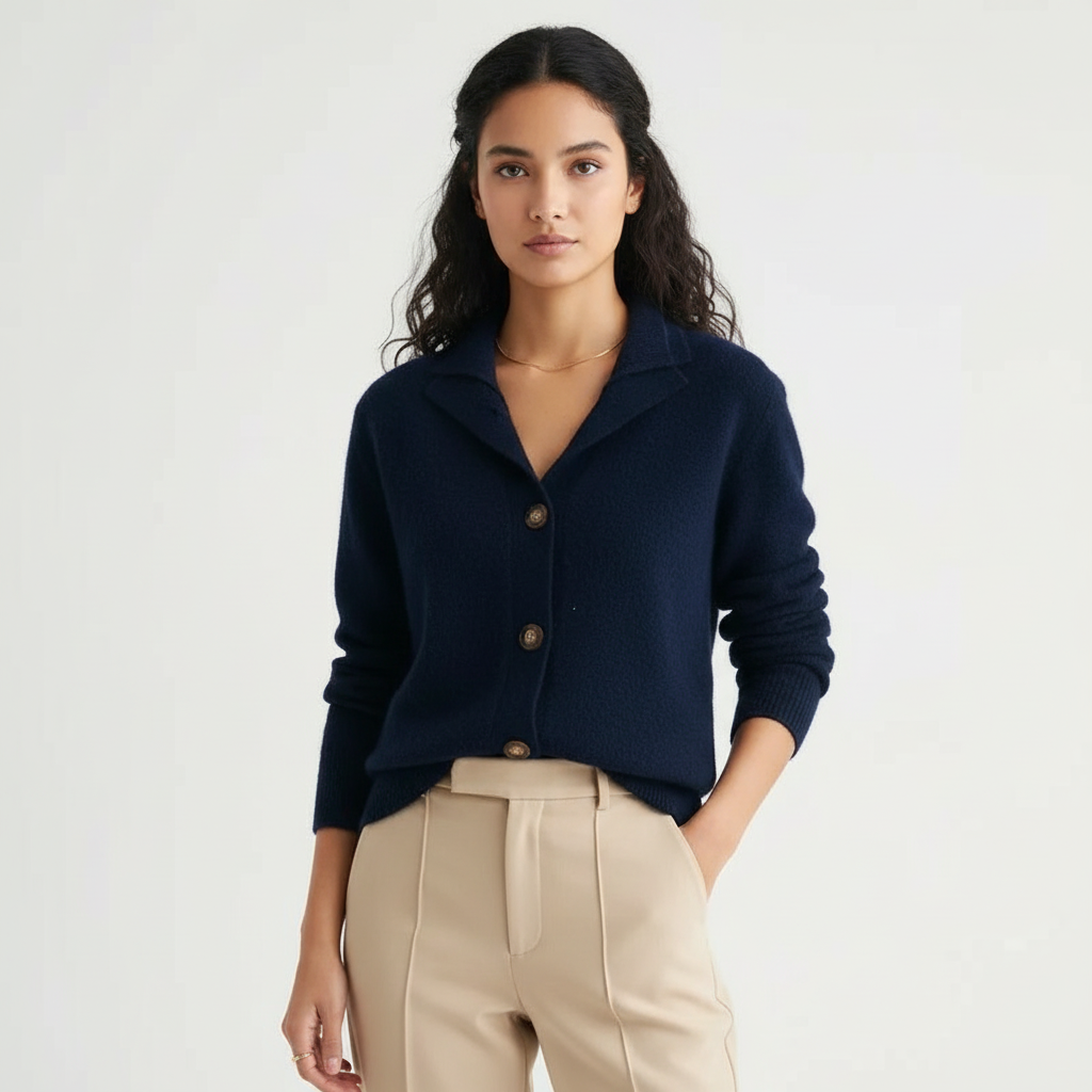 Women's Longline Button Cardigan – Oversized Ribbed Layering Cardigan
