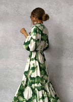 Women's Maxi Dress – V-Neck Long Sleeve Dress – Madison