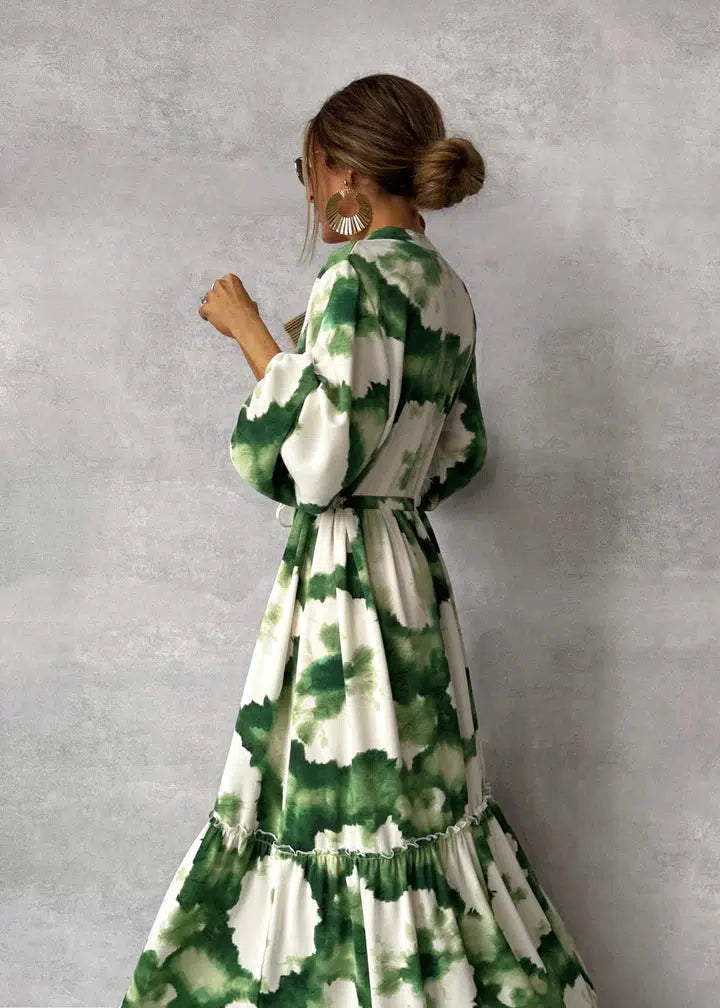 Madison | V-Neck Long Sleeve Maxi Dress