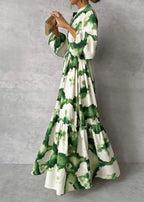 Women's Maxi Dress – V-Neck Long Sleeve Dress – Madison