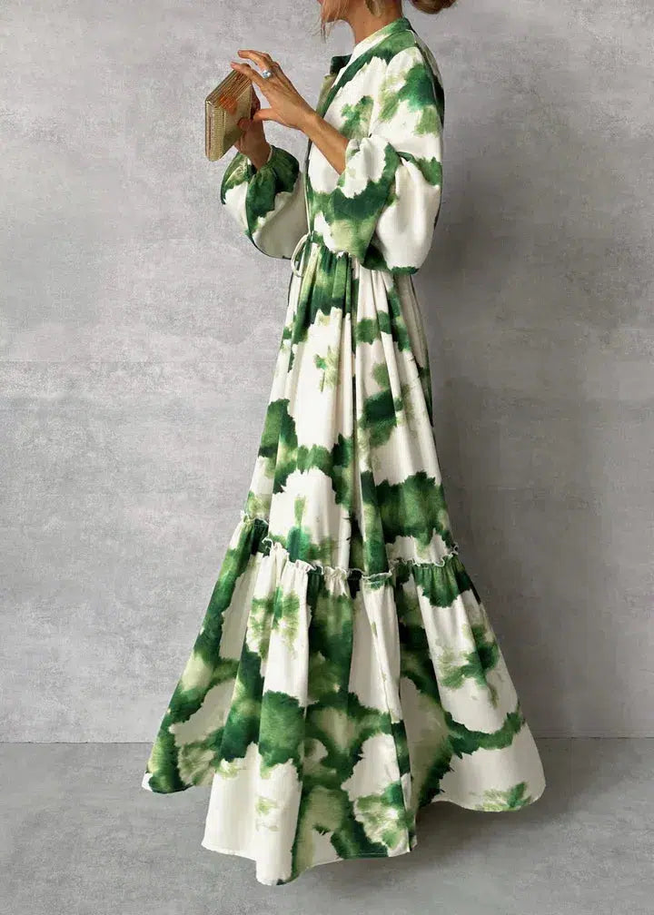 Madison | V-Neck Long Sleeve Maxi Dress