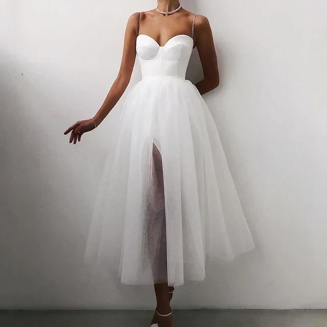 Women's Corset Tulle Evening Gown – A-Line Formal Occasion Dress