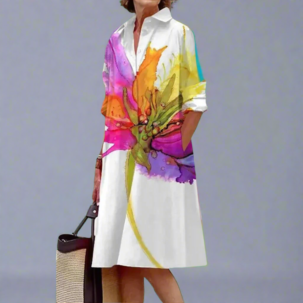 Women's Summer Midi Dress – Casual Vacation Dress