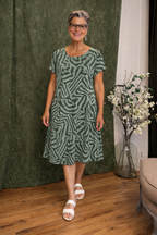 Women's Relaxed Midi Dress – Flowy Everyday Occasion Dress