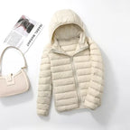Women's Packable Down Coat – Ultra-Light Hooded Puffer