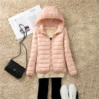 Women's Packable Down Coat – Ultra-Light Hooded Puffer