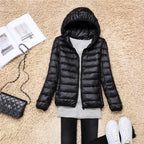 Women's Packable Down Coat – Ultra-Light Hooded Puffer
