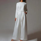 Women's Wide Leg Pants Set – Tailored Straight Top Two Piece Set