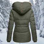 Women's Fleece Lined Hooded Jacket – Fur Hood Cold Weather Winter Coat