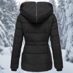 Women's Fleece Lined Hooded Jacket – Fur Hood Cold Weather Winter Coat