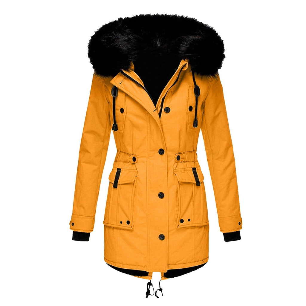 Women's Insulated Hooded Winter Coat – Tailored Cold Weather Longline Coat