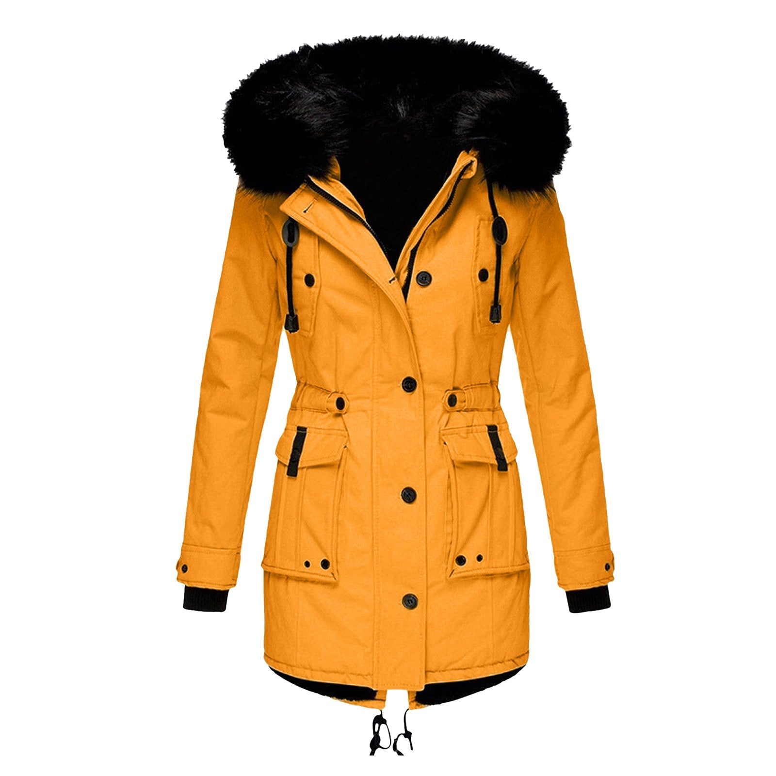 Women's Insulated Hooded Winter Coat – Tailored Cold Weather Longline Coat
