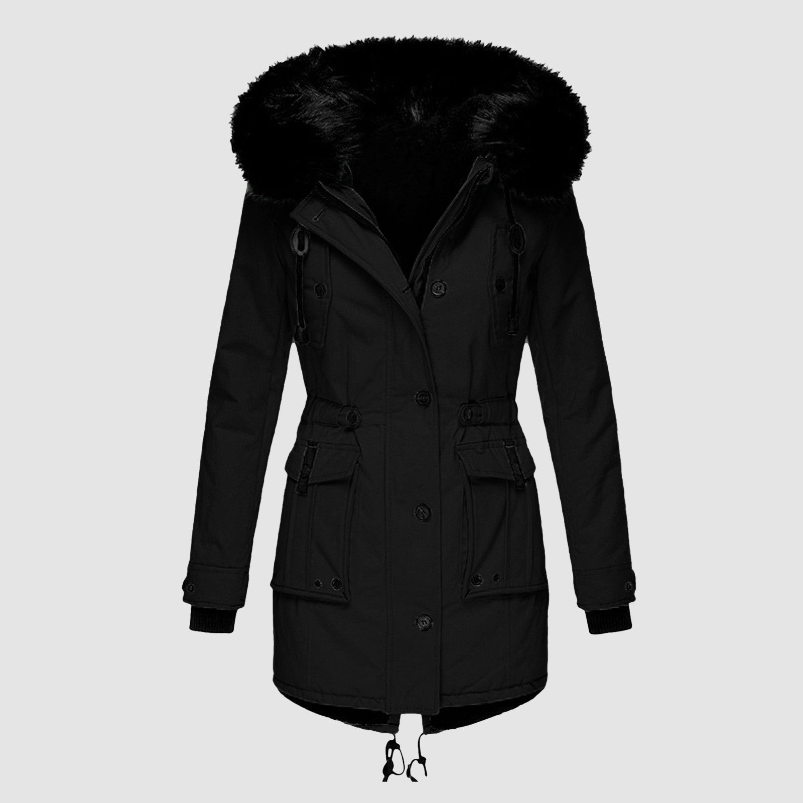 Women's Insulated Hooded Winter Coat – Tailored Cold Weather Longline Coat