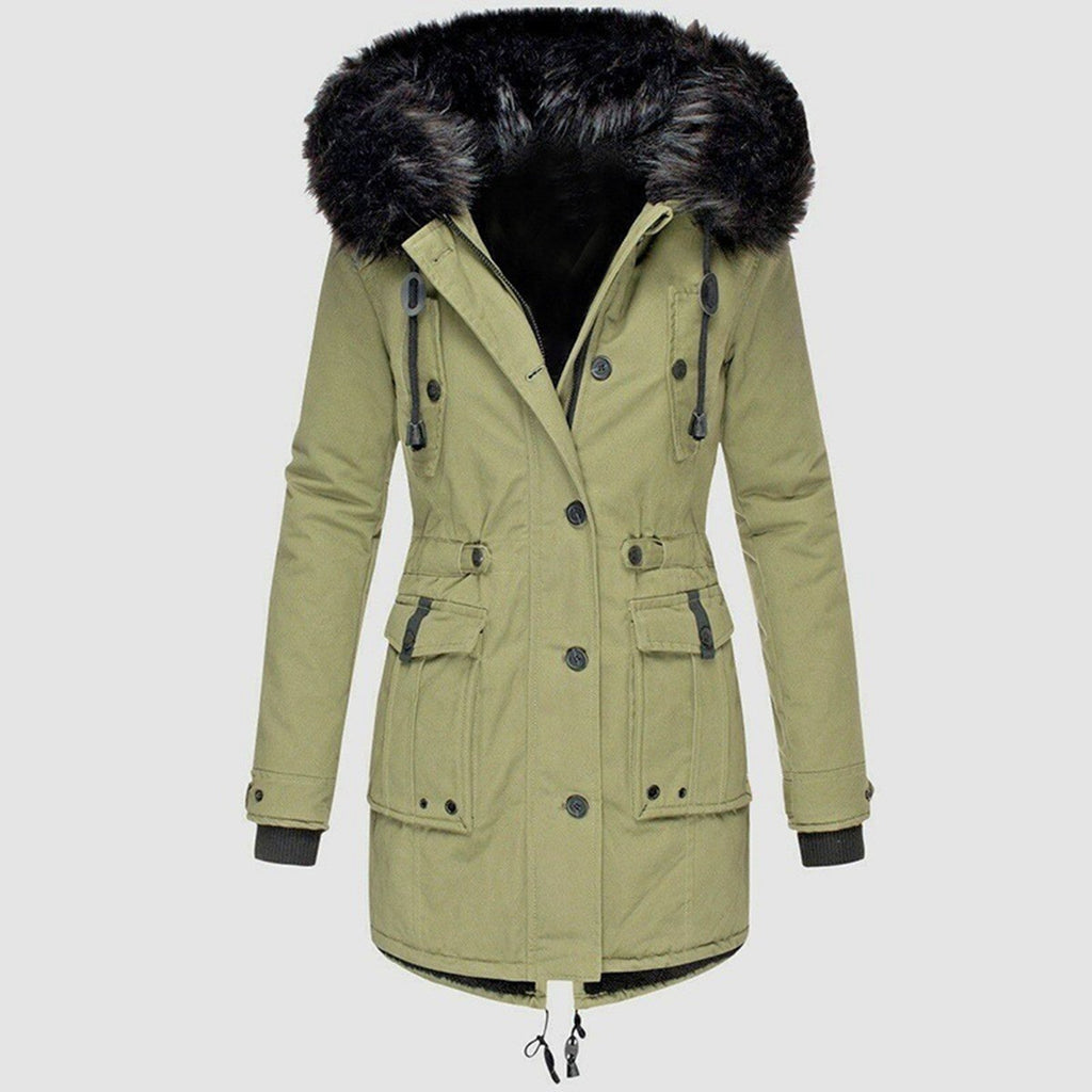 Women's Insulated Hooded Winter Coat – Tailored Cold Weather Longline Coat