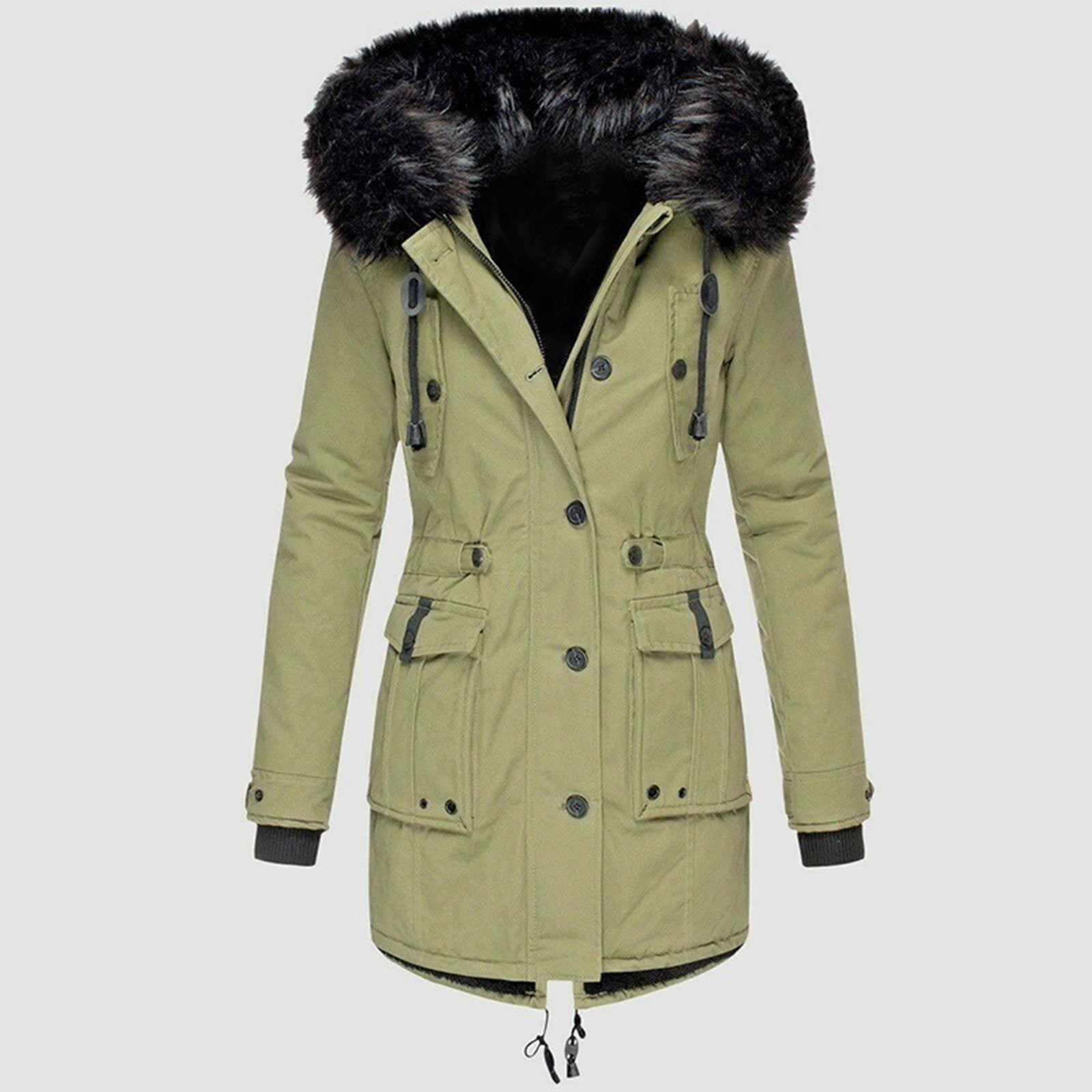 Women's Insulated Hooded Winter Coat – Tailored Cold Weather Longline Coat
