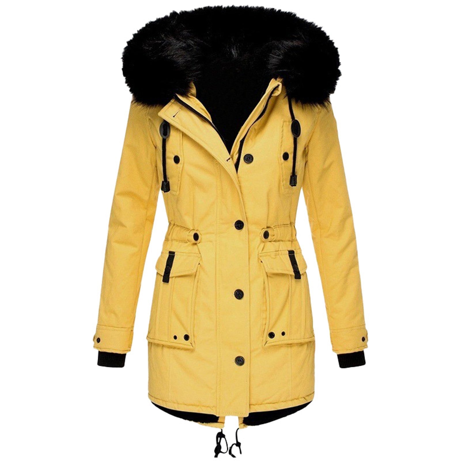 Women's Insulated Hooded Winter Coat – Tailored Cold Weather Longline Coat