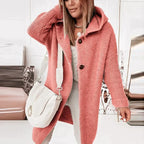 Women's Hooded Longline Cardigan – Relaxed Long Sleeve Winter Cardigan