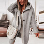 Women's Hooded Longline Cardigan – Relaxed Long Sleeve Winter Cardigan