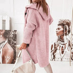 Women's Hooded Longline Cardigan – Relaxed Long Sleeve Winter Cardigan