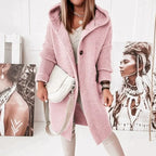 Women's Hooded Longline Cardigan – Relaxed Long Sleeve Winter Cardigan