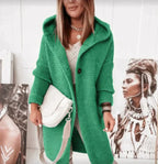 Women's Hooded Longline Cardigan – Relaxed Long Sleeve Winter Cardigan