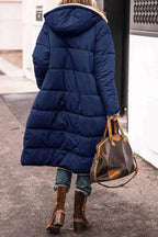 Women's Reversible Hooded Winter Coat – Teddy Lined Long Cold Weather Coat